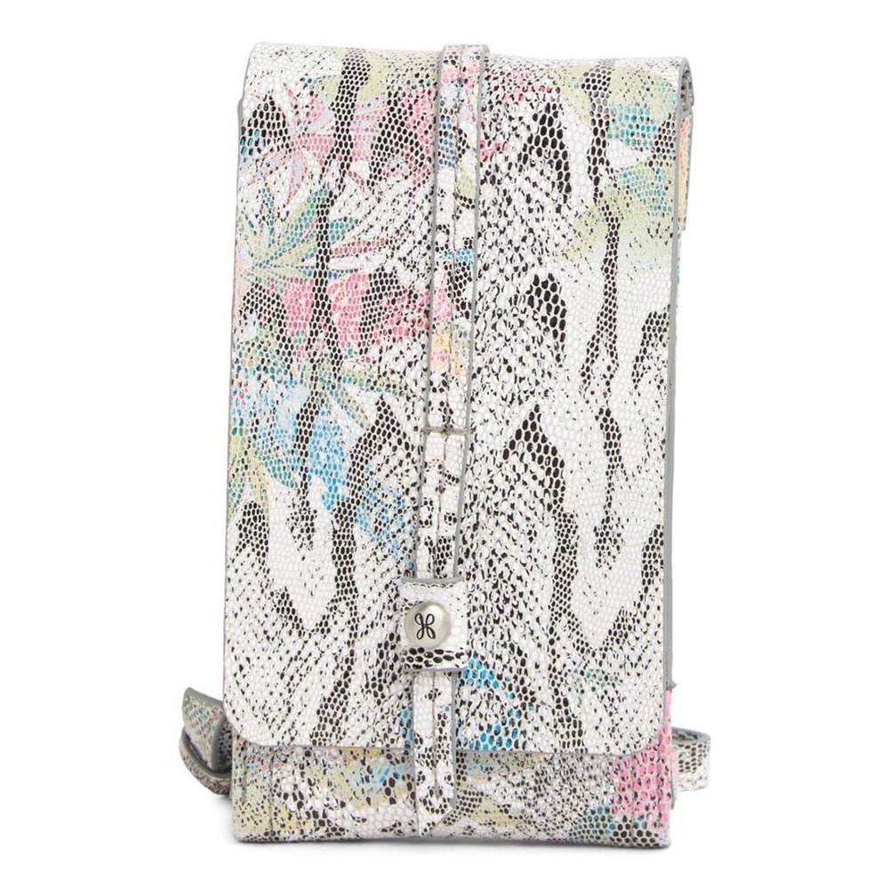 nwt HOBO INTERNATIONAL Token Leather Smartphone wallet w strap in Lizard Floral